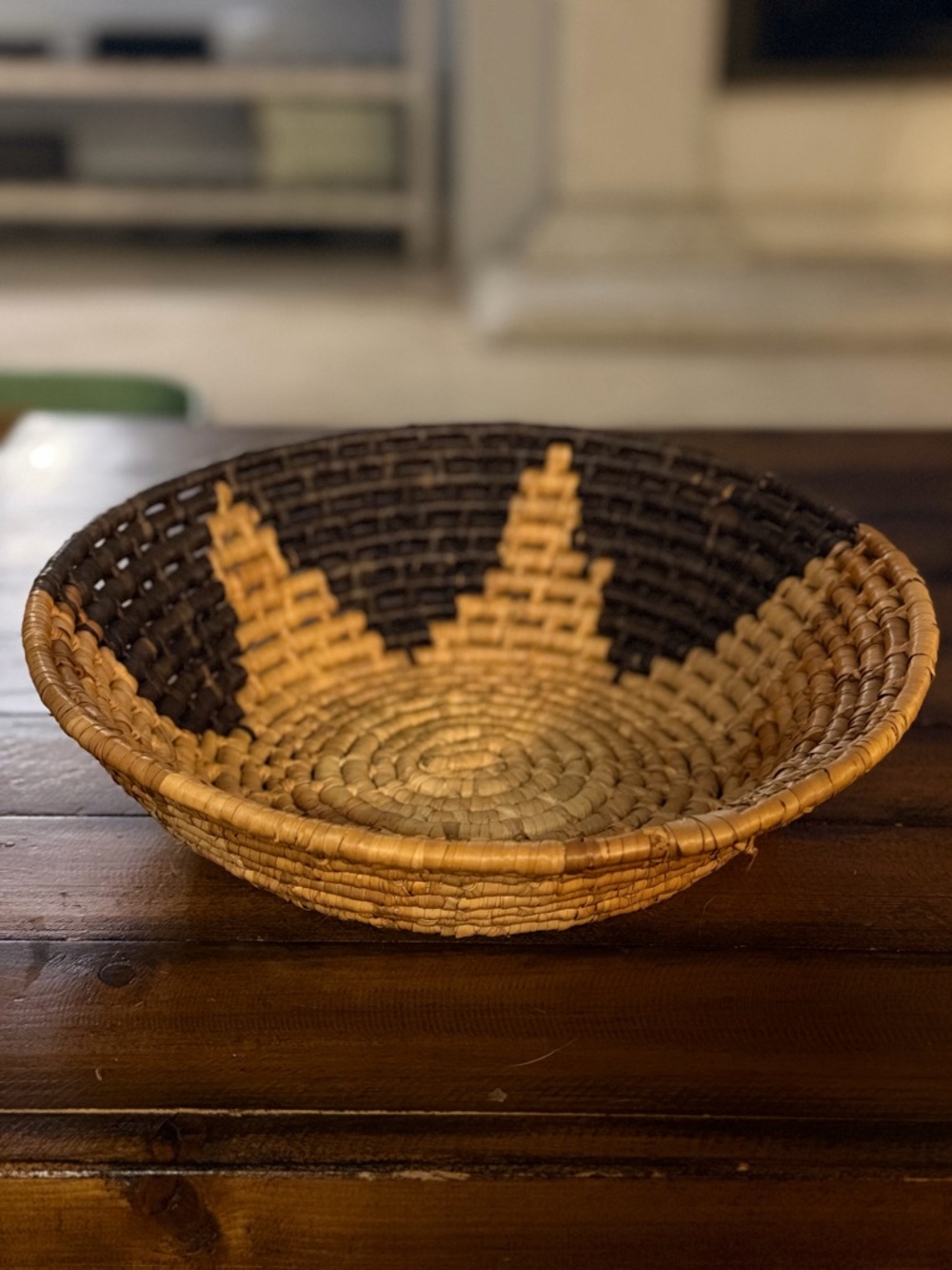 Vintage 1960s Tohono O’odham (Papago) Native American Handwoven Basket